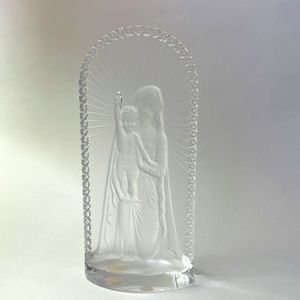 Lalique Crysta Madonna and Child - Engraved Lalique on bottom  Made in France